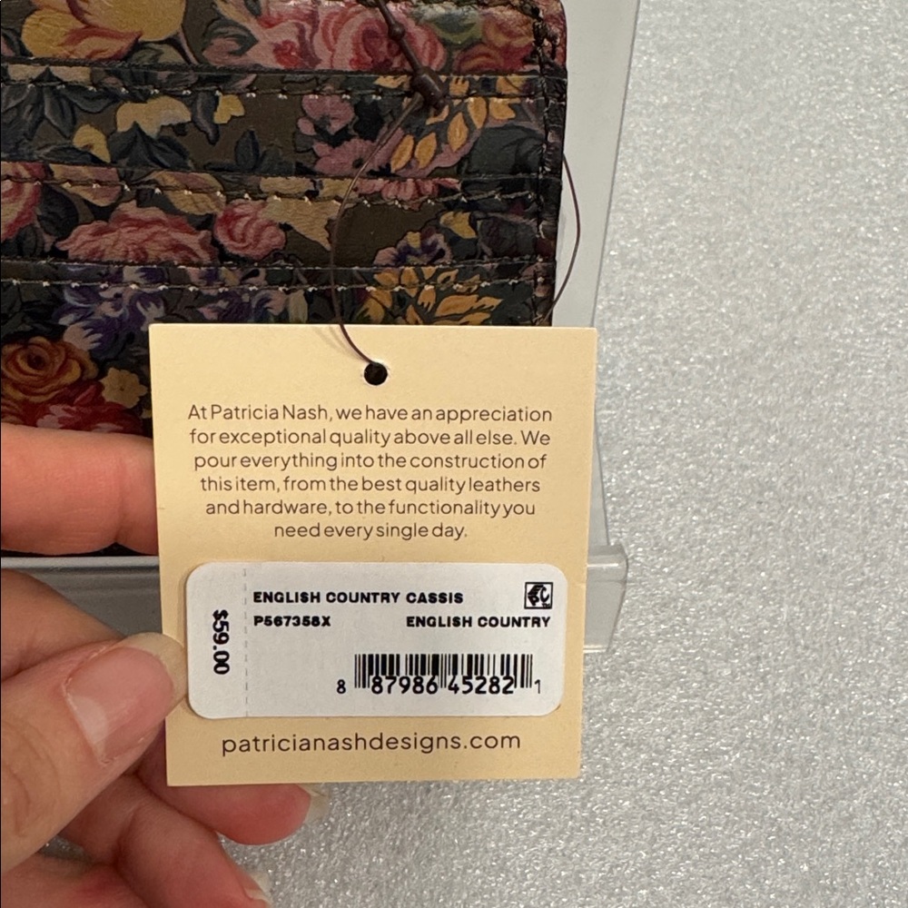 Patricia Nash English country Cassie floral card holder wallet NWT - Picture 3 of 5